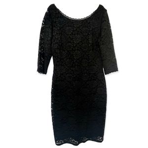 Laundry by Shelli Segal Black 3/4 Sleeve Dress, Size 8
